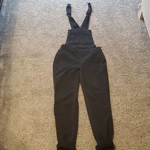 Black zip overalls